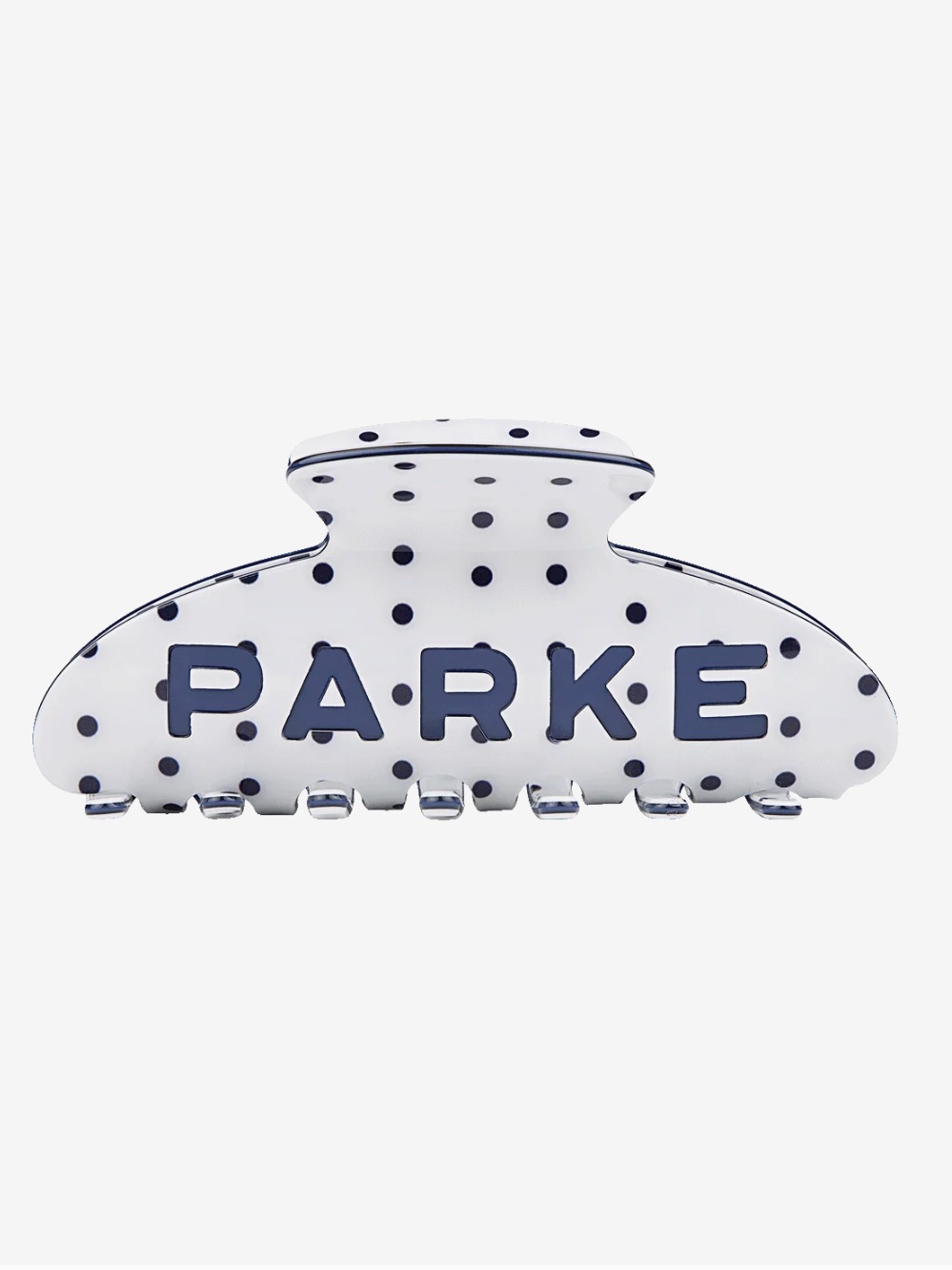 Nib Parke White + Denim Polka Dot Claw Clip